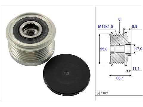 F 550532 INA 535010310 6 Kanal Alternatör Kasnak Rulmanlı