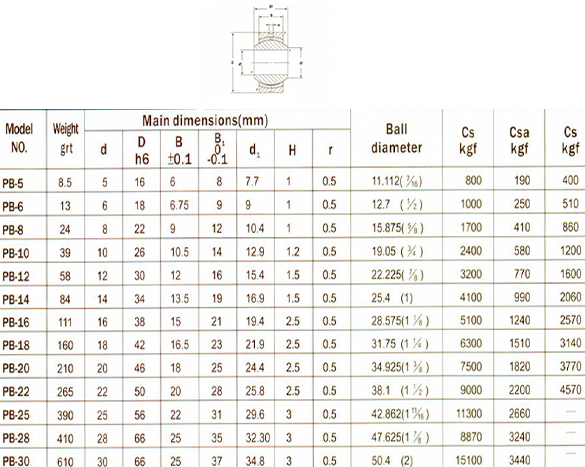 PB 25 LS 25x56x31/22 Radyal Mafsal Rulman